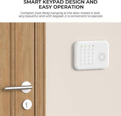 PGST Wireless Alarm System,Smart GSM 4G Home Security System with Door/Motion Sensors,Tuya APP Alerts,Compatible with Alexa&Google Assistant for Home,Villa,Apartment,Kids Safety,Pets