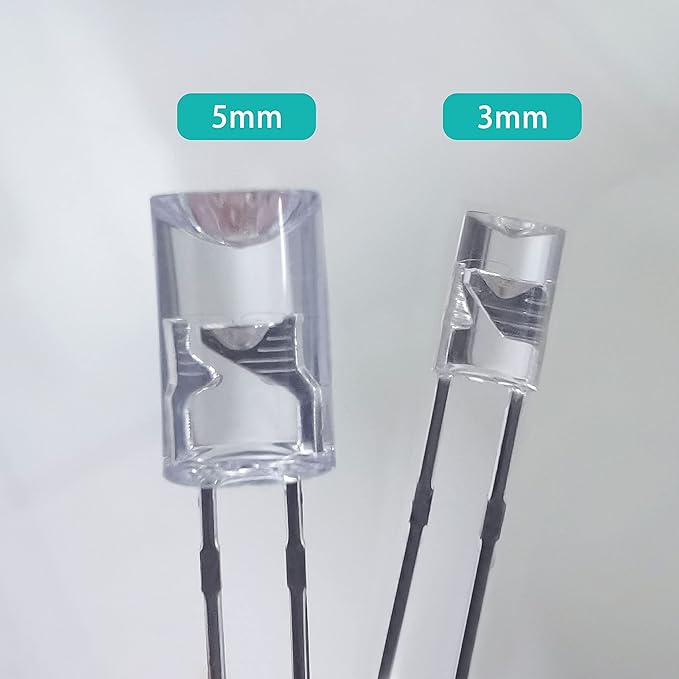 LED Light Emitting diode 3mm high Brightness LED Clear LED Light Emitting Diodes Bulb LED Lamp, 3 mm Smooth Cylindrical concave Surface (120pcs Red)