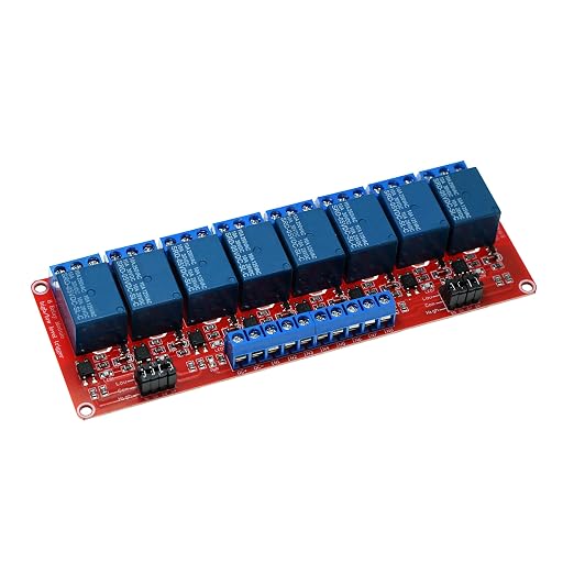 8-Channel 5V Relay Module with Optocoupler Isolation – High/Low Level Trigger Control for Arduino, Raspberry Pi, PLC – Industrial Automation, Smart Home DIY (Supports AC/DC Loads)