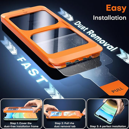 TOCOL for iPhone 11 / iPhone XR Screen Protector 9H Hardness Military Grade Shatterproof HD Tempered Glass Full Coverage Easy Installation Case Friendly 2 Pack | HD, Tempered Glass, Full Coverage, Anti-Fingerprint, Easy Installation