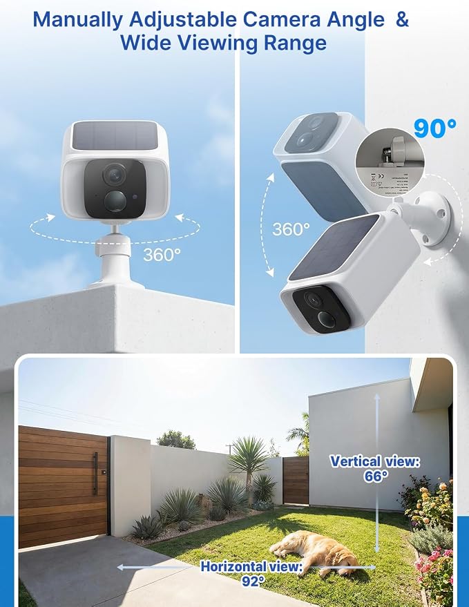 MOES 4G LTE Cellular Security Camera,360-Day Unlimited Data,No WiFi Needed