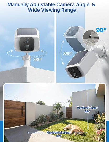 MOES 4G LTE Cellular Security Camera,360-Day Unlimited Data,No WiFi Needed