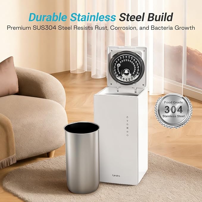 Livatro 6L Stainless Steel Humidifier for bedroom with Warm Mist Steam