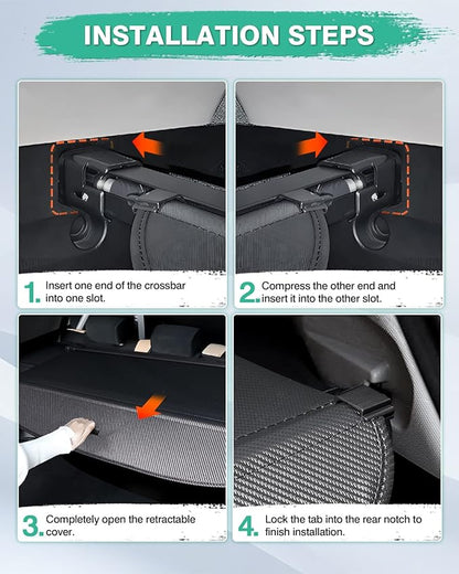 Powerty Cargo Cover for 2015-2018 2019 Subaru Outback Accessories Trunk Cover Retractable Trunk Shielding Shade Cargo Luggage Cover No Gap (Only for Power Liftgate)