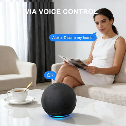 Door and Window Alarms for Home,No Hub NO Monthly Fee Door Alarms for Kids Safety,WiFi-Connected for Smart Life or Tuya APP Control,Compatible with Alexa,Easy to Install,Long Battery Life