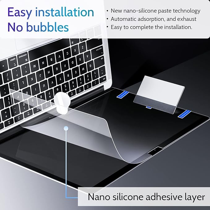 Peslv 3-Pack Anti Blue Light Screen Protector for MacBook Air 13.6/13 Inch (2022-2026, M2 M3 M4 M5 Chip), 13.6inch Mac Laptop Glare Filter Uv Blocker Shield Cover Eye Protection Film