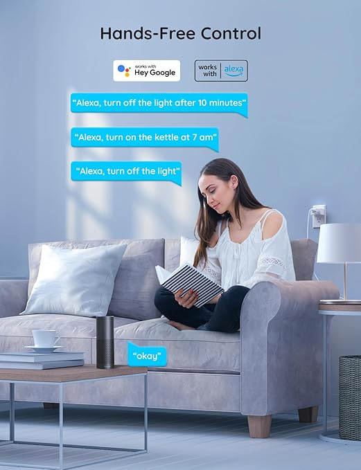 Govee Smart Plug 15A, WiFi Bluetooth Outlets 4 Pack Work with Alexa and Google Assistant, WiFi Plugs with Multiple Timers, Govee Home APP Group Control Remotely, No Hub Required, ETL&FCC Certified