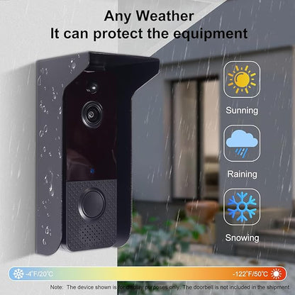 Metal Doorbell Cover Weatherproof, Doorbell Rain Cover, Anti Glare Sun Shade, Compatible for Blink/Ring Pro2/Arlo/Wyze/Google Nest/Reolink Video Doorbell