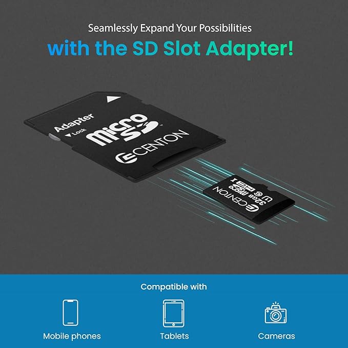 Centon Electronics Class 10 Micro SDHC, Ultimate Memory Card for Phones, Tablets, Cameras, and More, 32GB