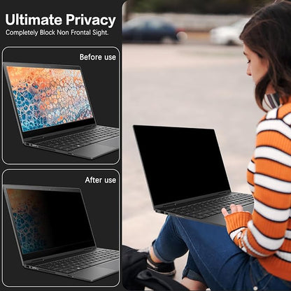 Laptop Privacy Screen 15.6 Inch 16:9 Aspect Ratio, Laptop Screen Privacy Shield Compatible With Lenovo Hp Dell Acer Asus Thinkpad Envy Xps, Removable Anti Glare Blue Light Computer Filter Protector