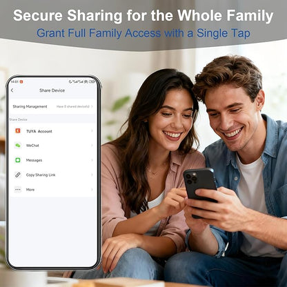 WiFi Magnetic Door Sensor Alarm with App That Alerts Your Phone, Mini Wireless Window Alarms When Opened for Home Security, No Hub Required, Smart Sliding Door Contact Sensors Chimes Safety Protection