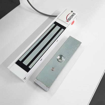 Visionis VS-VISML300LED-WH Indoor 300lbs White Electromagnetic Lock with LED Sensor for Door Access Control