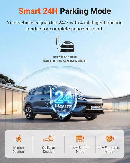 Vantrue New N4 Pro S 4K 3 Channel Dash Cam, Triple STARVIS 2 Dash Camera for Cars, 4K+1080P+2.5K Front and Rear Inside, HDR IR Night Vision, 24/7 Buffered Parking Mode, GPS, Wi-Fi, Support 1TB (RC18)