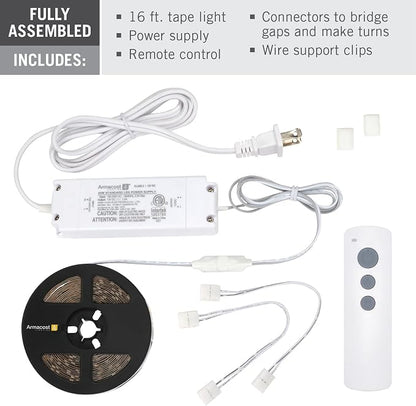 Armacost Lighting RibbonFlex PRO+ 12V 3000K Soft White LED Strip Light Kit 142131