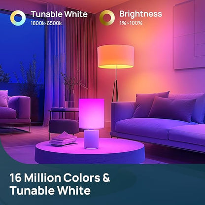 Linkind Smart Light Bulbs 1100LM (75W Equivalent) 4Pack Bundle Smart Light Bulbs 800LM (60W Equivalent) 4Pack (Compatible with Alexa & Google Home)