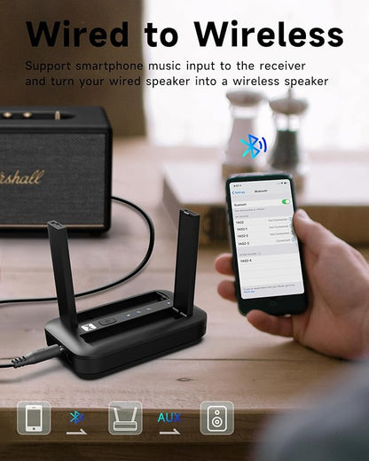 Portable Karaoke Machine with AI Voice Removal & Studio-Grade Reverb - Wireless Microphones System, Bluetooth 5.0, Professional Mics for Home Singing