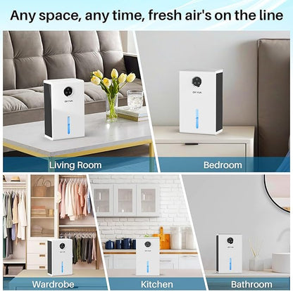 OKYUK Dehumidifier, 95 oz dehumidifiers for home,1000 sq. ft Dehumidifiers for Bedroom with 7 Colors LED Light, Ultra Quiet & Auto Shut off dehumidifiers for basements Ideal for RV, Bathroom, Bedroom