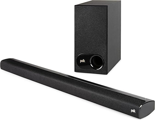 Polk Audio Signa S2 Sound Bar for Smart TV with Subwoofer, Wireless – Exclusive VoiceAdjust Technology, Ultra-Slim Design, Works with 4K & HD TVs, HDMI & Optical, Bluetooth, Wireless Streaming