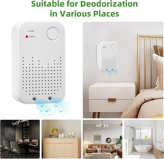 Plug-in Air Ionizers,2 Pack Cat Litter Odor Filterless,Quiet Portable Plug In Air Purifiers for Bedroom,Kitchen, Bathroom, Office,Air Freshener for Pet Odor