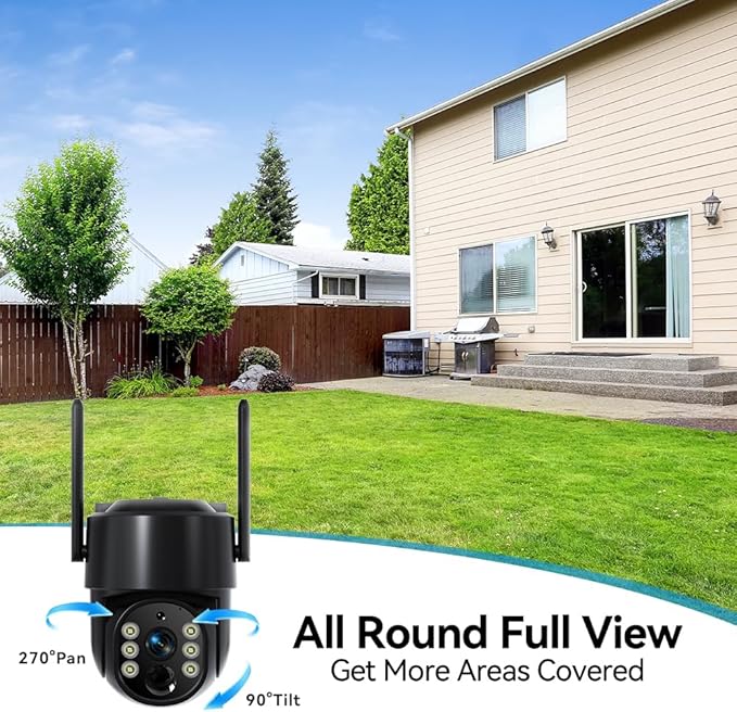 Solar Security Cameras Wireless Outdoor, 5G&2.4GHz Cameras for Home Security, 2K Solar Outdoor Camera, Color Night Vision, AI Human Detection, 2-Way Talk, Siren Alarms (ONE)