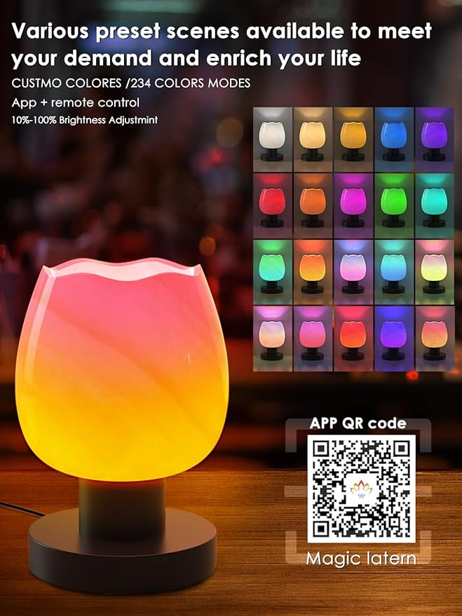 5V Low-voltage Smart LED Light Bulb, Dimmable E26 Screw Base Bulb with Remote Control, 48 Colorful Beads 16 Million Colors 7W Light Bulbs with APP Control & Music Sync & Timer for Bedroom Lamp(2-Pack)
