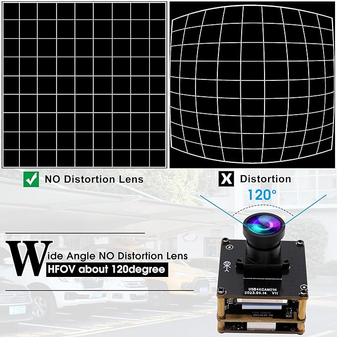 4K HDMI USB Camera Module Wide Angle Webcam for Computer 4K 30fps PC Camera Mini UVC USB2.0 Lightburn Camera for Laser Engraver 2X Digital Zoom USB Security Camera for Laptop Raspberry Pi