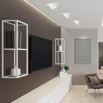 Feit Electric 5-6 inch LED Directional Recessed Downlight, 9.4W (75W Equivalent), 2700K–5000K Selectable Colors, Dimmable, 850 Lumen, 50,000-Hour Lifetime, LEDR56SCP/6WYCA