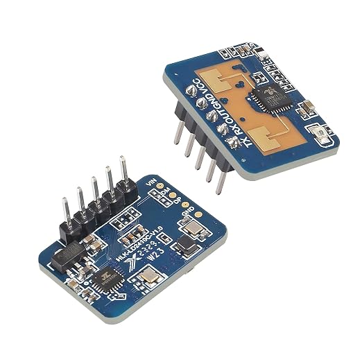 2pcs LD2410C Human Presence Radar Sensor Module LD2410 Millimeter Wave Radar Sensor HLK-LD2410 Sensor Module Non Contact 24GHz ISM Band Serial Port IO Level Output with Dupont Wire