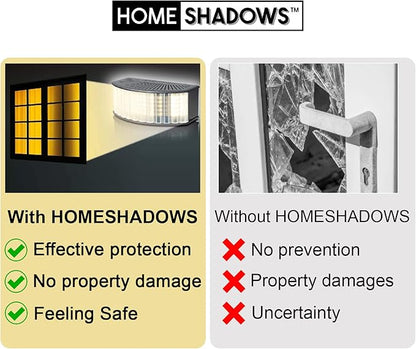 Attendance Simulator - DIY Home Security System That Casts Shadows on Curtains or Walls to Deter burglars Before They Try to Break in - Security Light for Home Safety - Wood-Look Beech