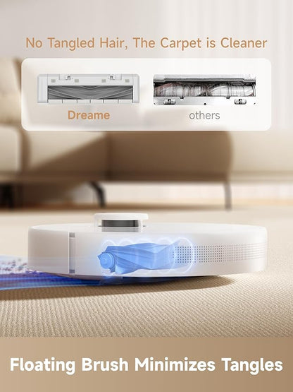 DREAME C20 Plus Robot Vacuum and Mop Combo, 90 Days Self-Emptying Robotic Vacuum, Power Suction Robot Vacuum, LiDAR Navigation, APP/Voice Control, Robot Vacuum Cleaner for Pet Hair/Carpet/Hard Floor