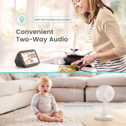 litokam Indoor Cameras for Home Security with Night Vision, Pet Camera with Phone App, WiFi Home Security Camara, Baby Monitor Compatible with Alexa, Motion Detection, 2-Way Audio, 2 Pack, 1080P