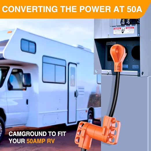 Nilight 30 Amp to 50 Amp RV Plug Electrical Adapter Cord Dogbone 18 Inch | TT-30P 30A Male Plug 14-50R 50A Female Receptacle Convert 30AMP Campground Power to 50A for 50A RV Camper Trailer Not for EV