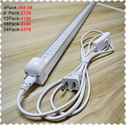 LED Black Light 4Ft Linkable Bar 12PACK, LED 40W Integrated T8 Bulb Blacklight Fixture, UVA 395NM 400NM for Fluorescent Tapestry Poster Body Paint Glow Party