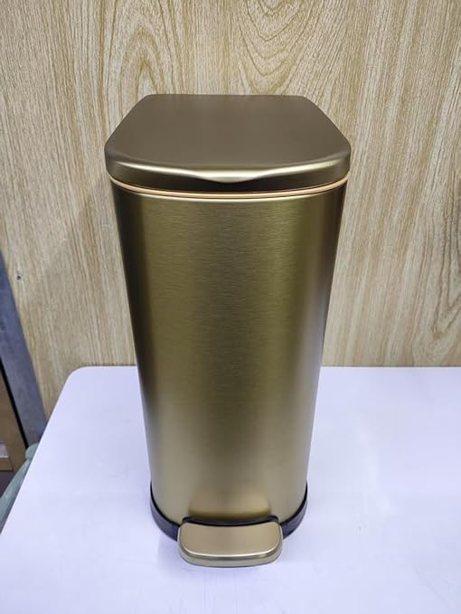 ELPHECO 3.5 Gold Gallon Trash can (Gold, 3.5 gallons)