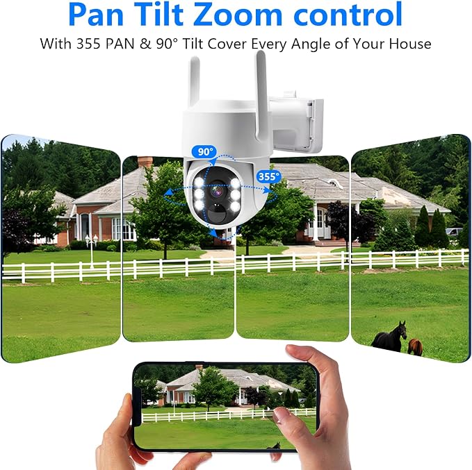 4 Packs WiFi Solar Security Cameras NVR Kits System