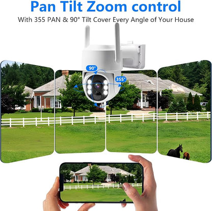 4 Packs WiFi Solar Security Cameras NVR Kits System