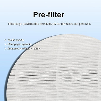 AP-T45 Filter Replacement,True HEPA Filter Compatible with Homedics Total Clean 5-in-1 Air Cleaner Purifier AP-T40,AP-T40FL,AP-T40WT,AP-T40WTAR,AP-T45,AP-T45-BK, AP-T45-WT,Part #1461901,1Pack