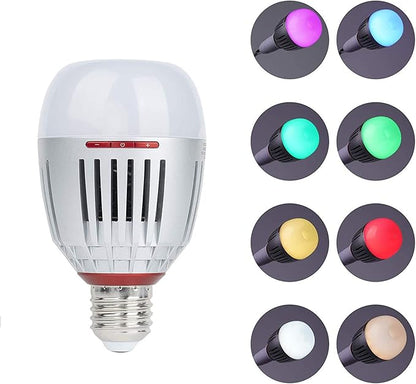 Aputure Accent B7C Smart Led Light Bulbs,1 Pack,7W RGBWW,2000k-10000k Bi Color,CCT/HSI/FX Mode,App Control Built-in Battery, E26/E27 Socket