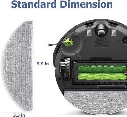 6 Pack Replacement Mop Pads for irobot Roomba Combo i5 & j5 Series i5+ j5+ Robot Vacuum Cleaner Mop Pads Combo Microfiber Cleaning Pads, Replacement Accessories