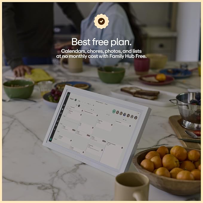 Greenlight Family Hub 15.6" Digital Wall Calendar with Touch Screen Display | Sync all family schedules, chores, grocery lists, and free unlimited photos with one 15.6" smart home hub