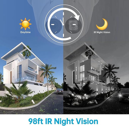 DS-2CD2383G2-IU 4K 8MP IP Camera PoE Turret Camera Outdoor with Human/Vehicle Detection, 2.8mm Lens, Night Vision, IP67, IK10, Built-in Mic, 120dB True WDR, H.265+, International English Version