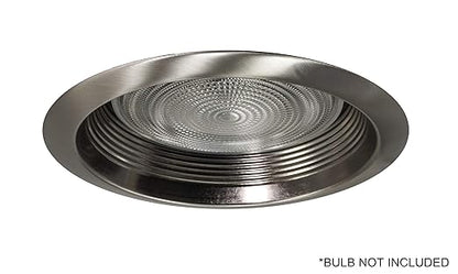 NICOR Lighting 6 inch Nickel Airtight Cone Baffle Trim, Fits 6 inch Housings (17550ANK)