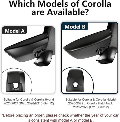 mangoal 4K Dash Cam Custom fit for Toyota Corolla & Hybrid 2020 2021 2022,LE XLE XSE SE,Corolla Hatchback 2019-2022 Gen12 E210 (Model B), Integrated OEM Look, App & WiFi, 64GB Card