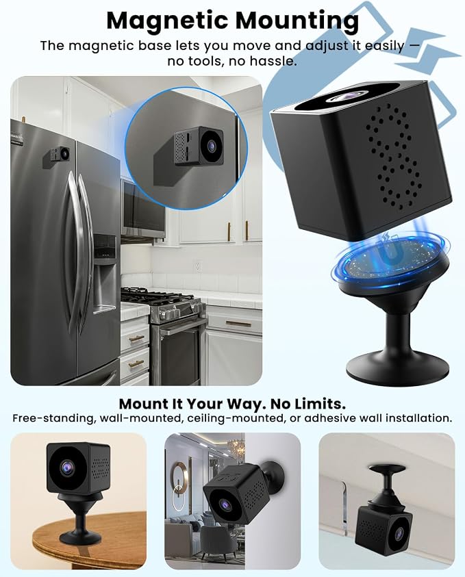 No Wifi Security Camera, 4K Mini Security Camera, Wireless Small Cameras