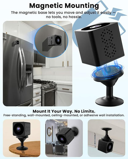 No Wifi Security Camera, 4K Mini Security Camera, Wireless Small Cameras