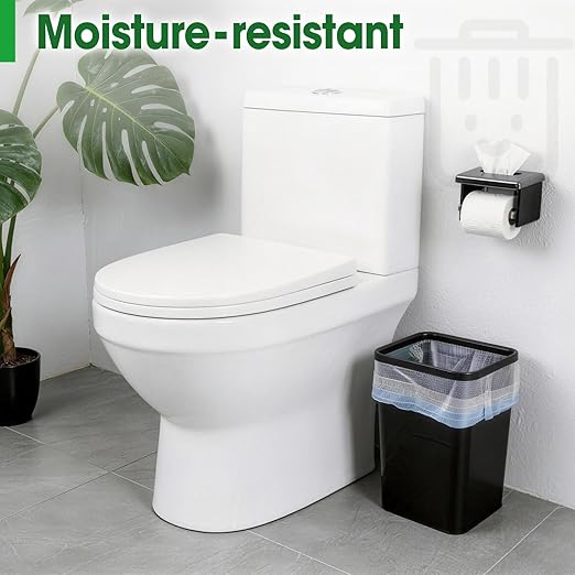 5 Pack Small Trash Can, Plastic Wastebaskets, 3.5 Gallon Small Garbage Can for Bathroom, Bedroom, Kitchen, Office, Black