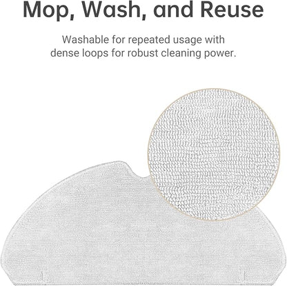 DREAME Wet Mopping Pads Compatible with D10s Pro Robot Vacuum, Replacement Mop Cloths for Mopping Floor(2PCS)