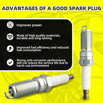 Set of 4 Ignition Coils Pack UF619 90919-02252 & 4 PCS Iridium Spark Plugs
