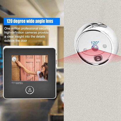 Sonew Digital Door Viewer, 3 inches TFT LCD Screen HD Smart Peephole Visual Doorbell with 1MP IR Night Vision Camera, Easy to Use, for Home Security (2)
