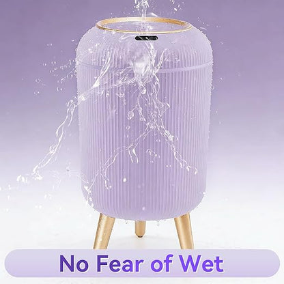 Motion Sensor Bathroom Trash Can with Lid, 3 Gallon/11L Automatic Bathroom Wastebasket,Touchless Trash Bin with Removable Legs for Kitchen,Office,Toilet,Bedroom,Smart Sensor Trashcan-Purple